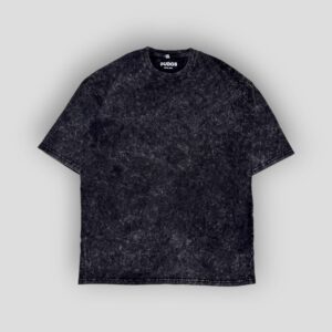 black acid wash di oversized tee