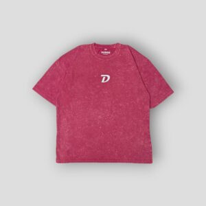 bright pink acid wash oversized tee