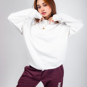 pearl white oversized sweatshirt