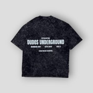 black acid wash du oversized tee