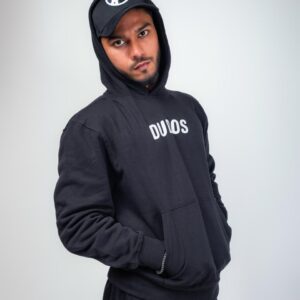 black oversized hoodie