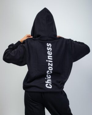 black oversized hoodie
