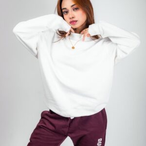 Home pearl white oversized sweatshirt