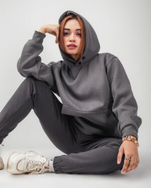 grey oversized hoodie