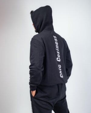 black oversized hoodie