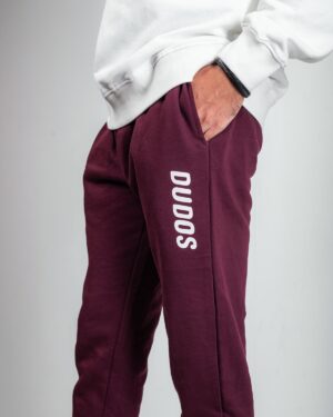 men's burgundy joggers